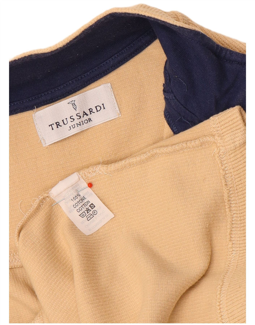 Giacca Top della Tuta Grafica da Bambino Trussardi 11-12 Anni in Cotone Beige