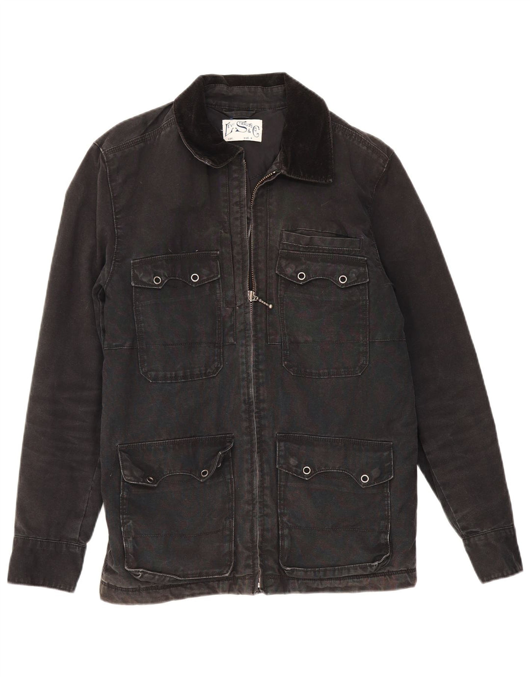 LEVI'S Mens Utility Jacket UK 36 Small Black Cotton