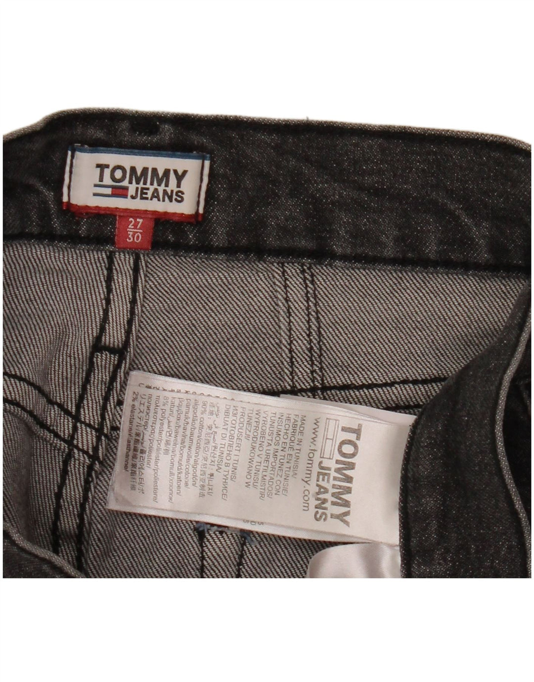 Jeans affusolati da donna Tommy Hilfiger W27 L26 cotone nero