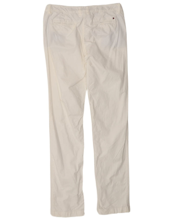 Pantaloni chino dritti da donna Tommy Hilfiger US 8 medi W30 L33 bianchi