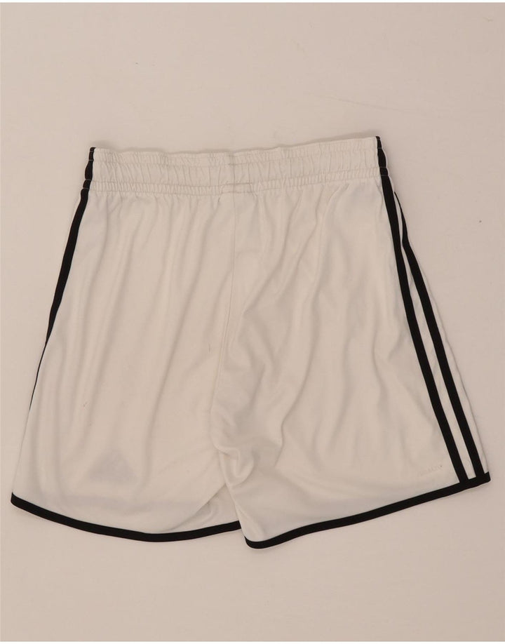 Pantaloncini sportivi da uomo Adidas piccoli in poliestere bianco
