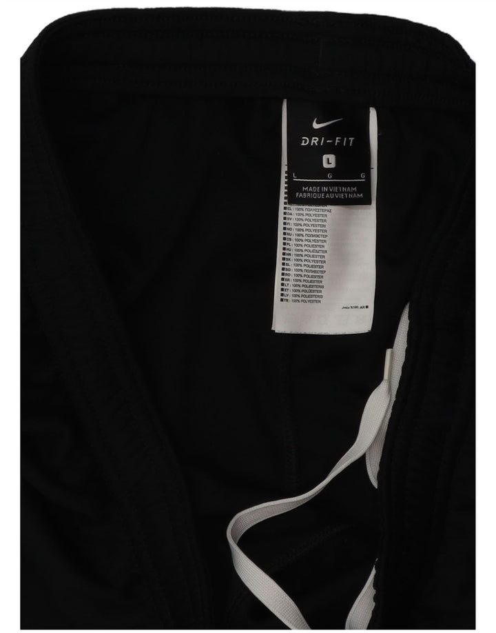 Pantaloni da tuta grafica Nike Dri Fit da uomo, grandi, in poliestere nero