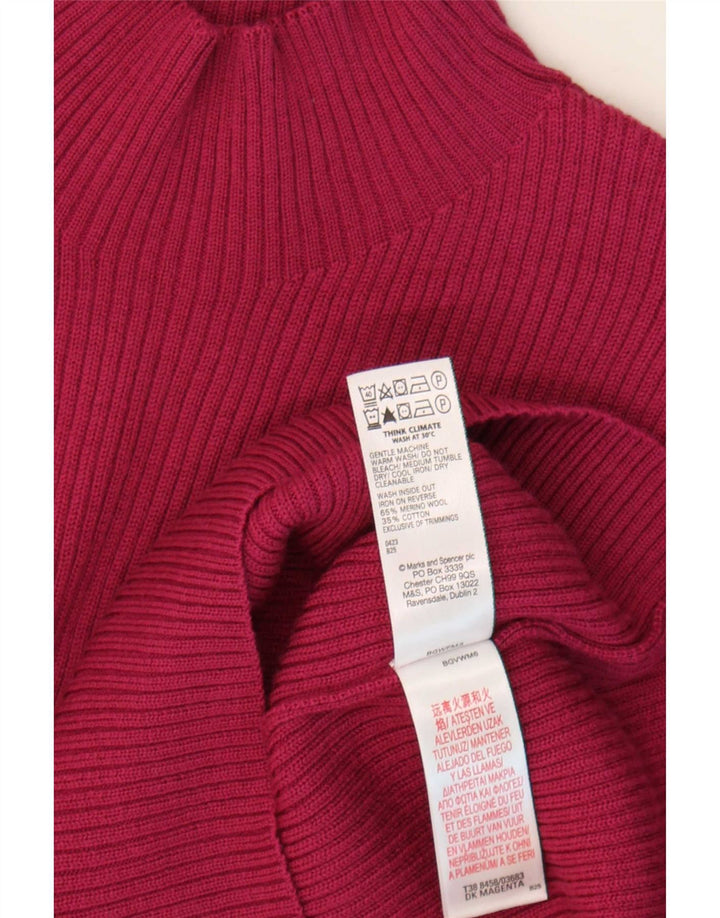 Maglione maglione a collo alto da donna Marks & Spencer UK 14 grande viola