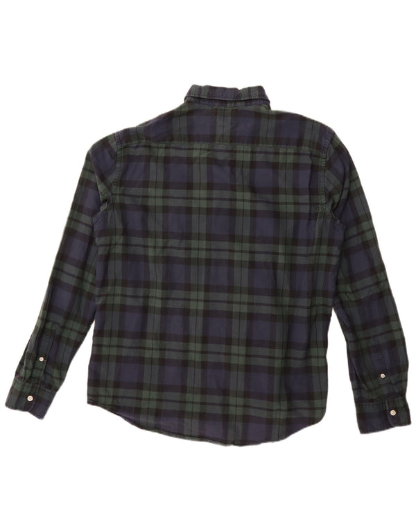 Camicia da uomo Ralph Lauren grande cotone a quadri blu navy