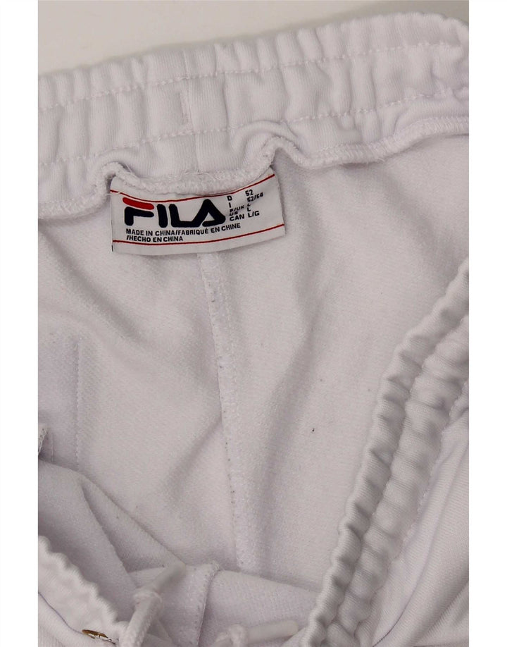Pantaloncini sportivi Fila da uomo grandi in poliestere bianco