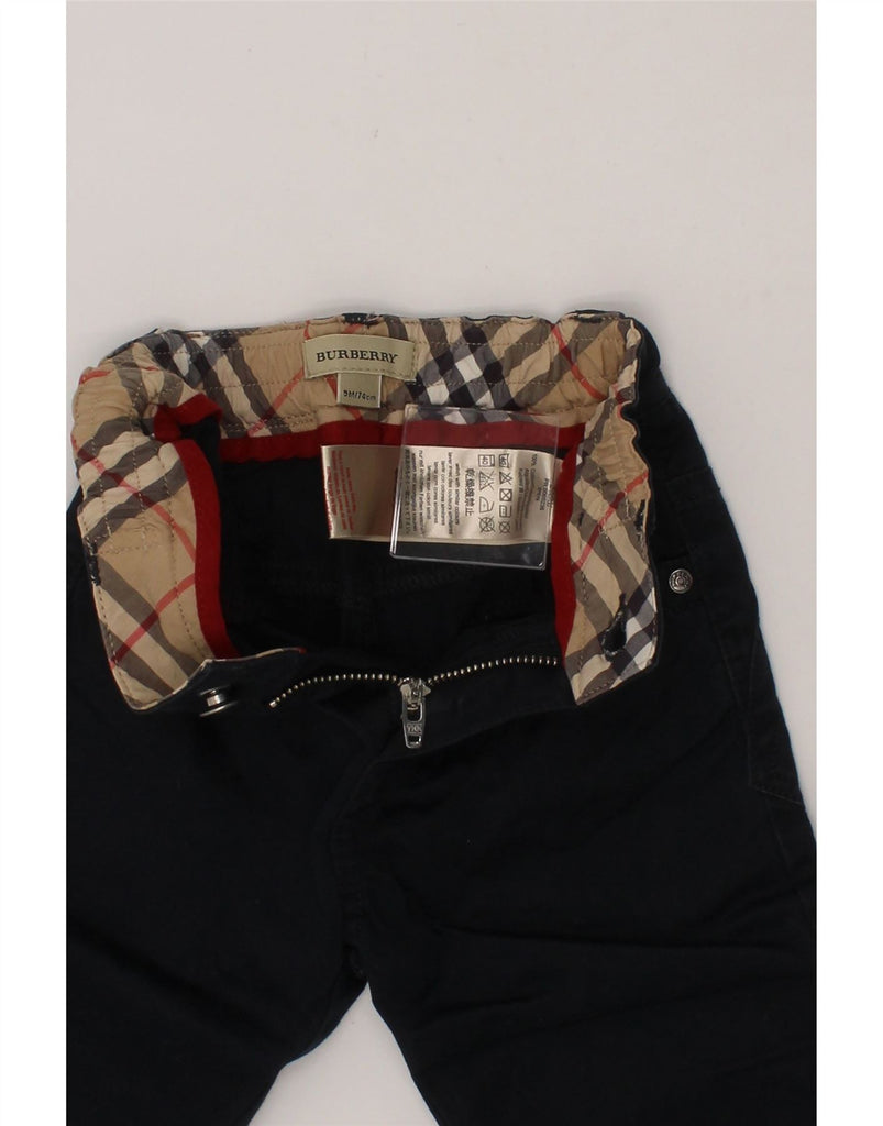 BURBERRY Baby Boys Straight Casual Trousers 6-9 Months W16 L9 Navy Blue Vintage Burberry and Second-Hand Burberry from Messina Hembry 