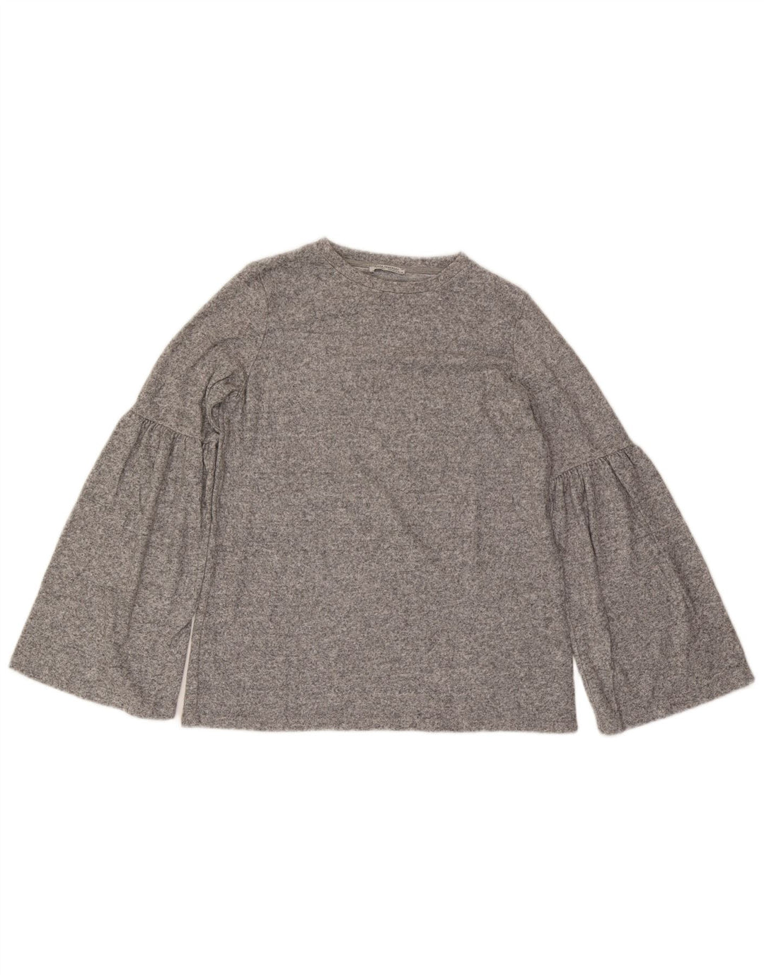 Camicetta a maniche lunghe Zara Trafaluc da donna UK 14 Grigio medio chiazzato