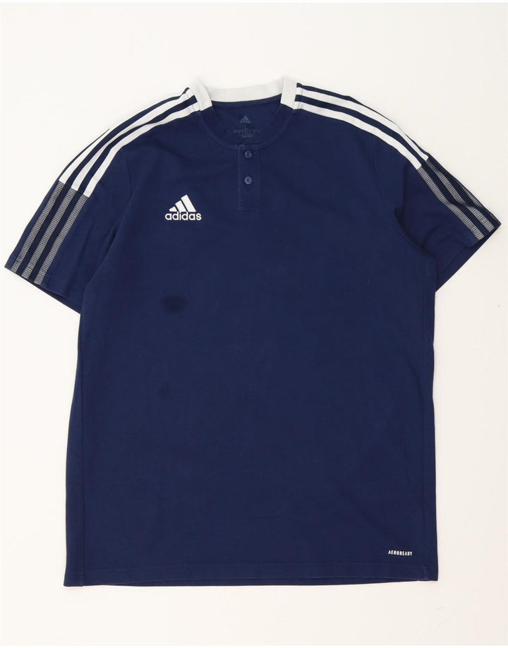 T-shirt ADIDAS Aeroready da uomo grande blu navy