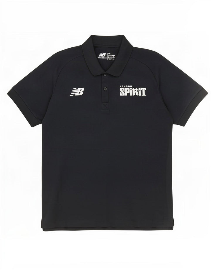 Polo grafica da donna New Balance UK 16 grande poliestere nero