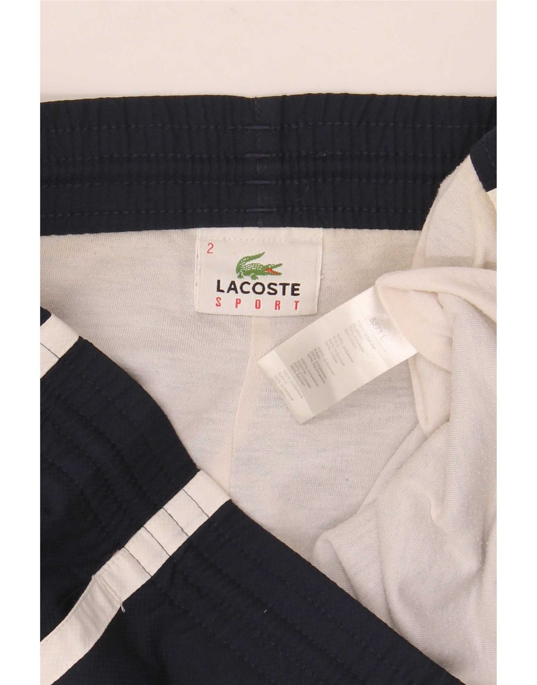 Pantaloncini sportivi da uomo Lacoste taglia 2 XS poliestere color block blu navy