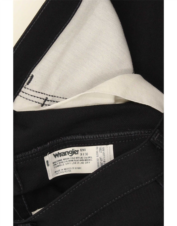 Pantaloni casual dritti da uomo Wrangler W36 L30 poliestere blu navy