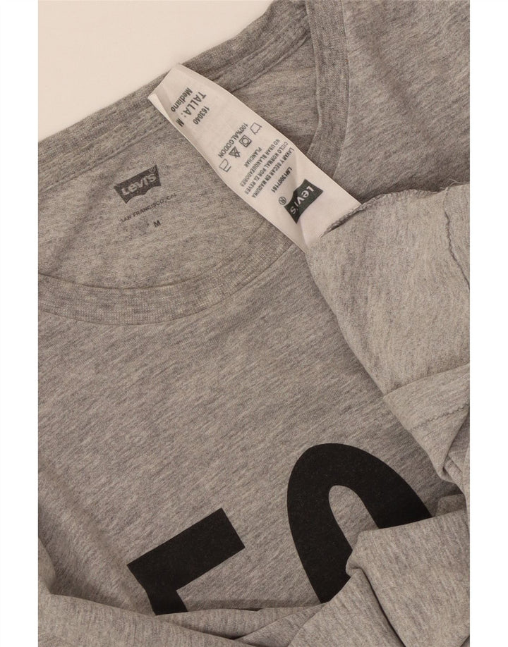 T-shirt grafica Levi's da uomo 501 Top in cotone chiazzato grigio medio