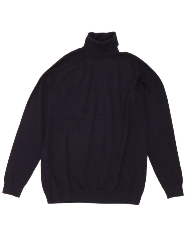 Maglione maglione a collo alto da donna Zara UK 18 XL Blu navy