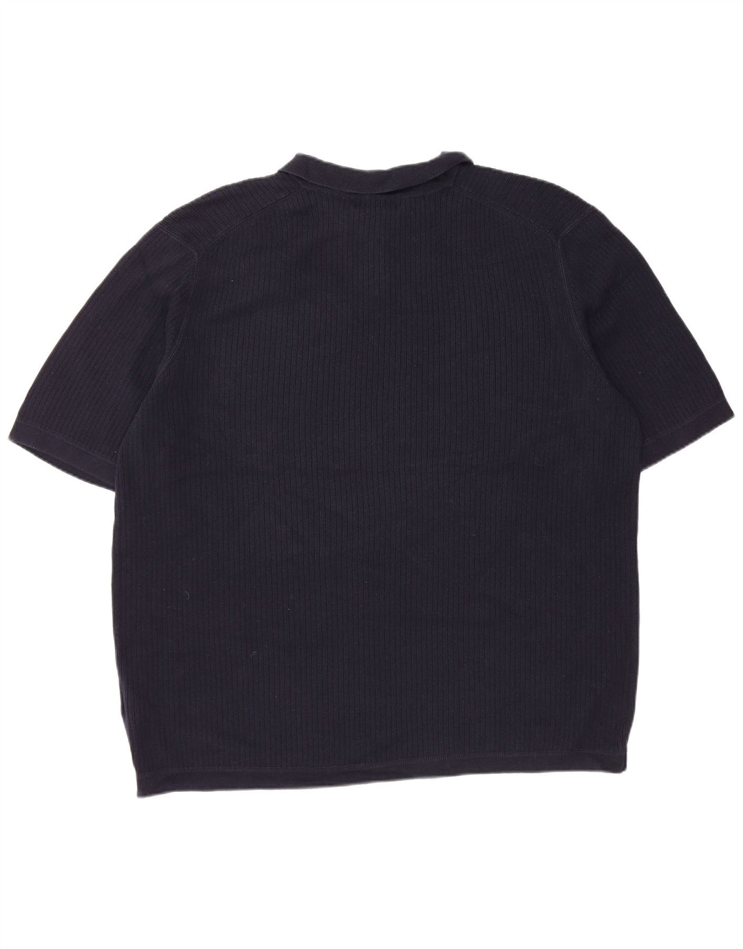 EDDIE BAUER Maglione alto da uomo a maniche corte con collo a polo XL Blu navy