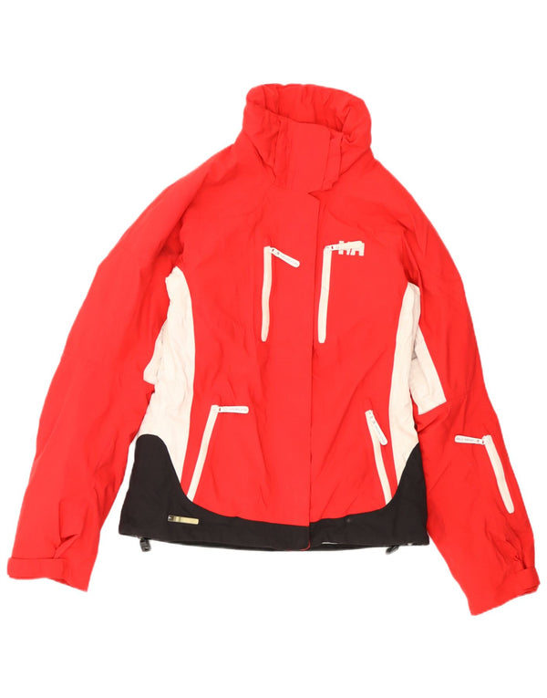 Giacca da sci da donna Helly Hansen UK 6 XS Poliestere rosso a blocchi di colore