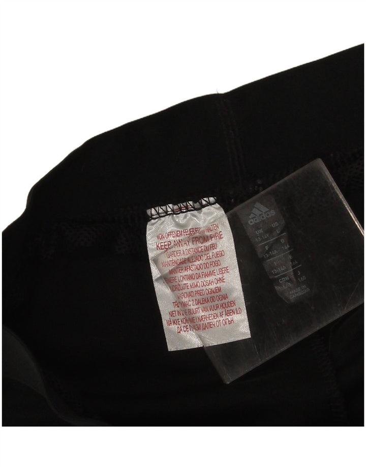 Pantaloni della tuta da ragazzo Adidas 13-14 anni in poliestere nero