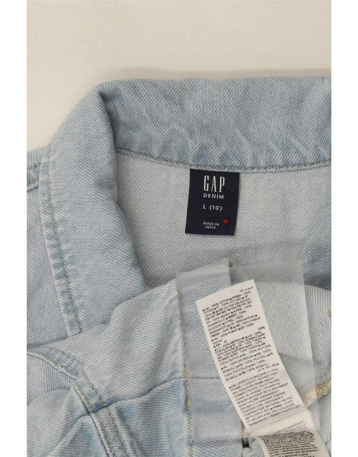 Tutina corta in denim per ragazze Gap 9-10 anni, cotone blu grande