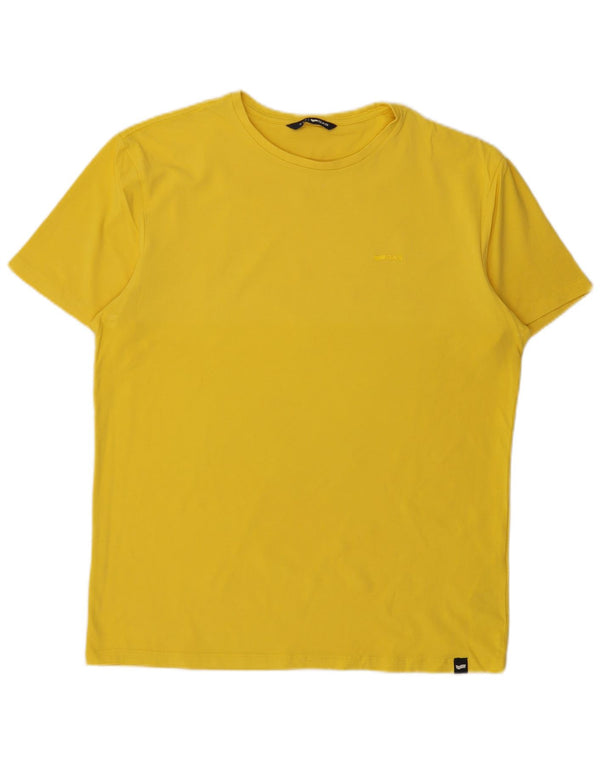 T-shirt da uomo Gas Top XL in cotone giallo