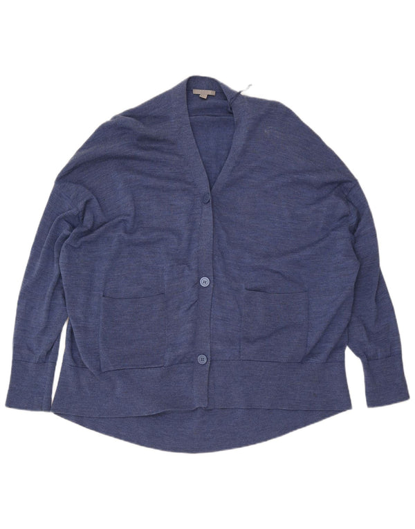 Maglione cardigan oversize lungo da donna Cos UK 14 Lana blu medio