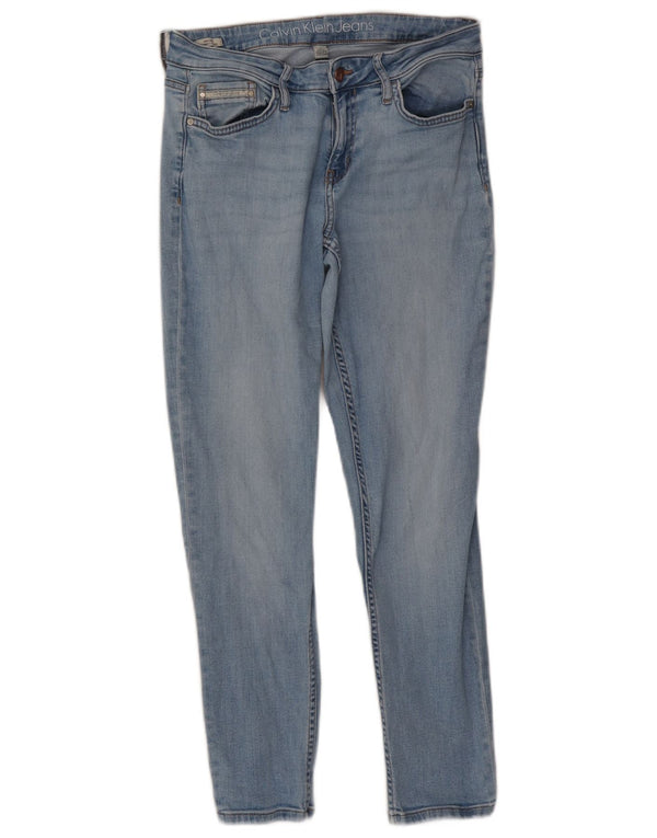 Jeans slim da donna Calvin Klein W30 L27 cotone blu