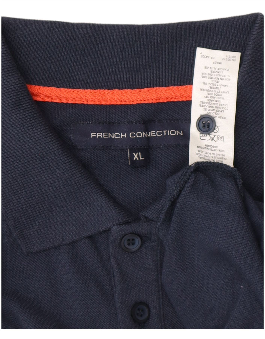 Polo da uomo FRENCH CONNECTION XL in cotone blu navy