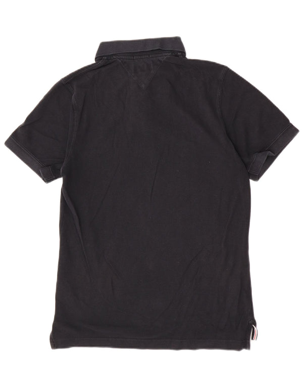 Polo da uomo Tommy Hilfiger in cotone nero medio