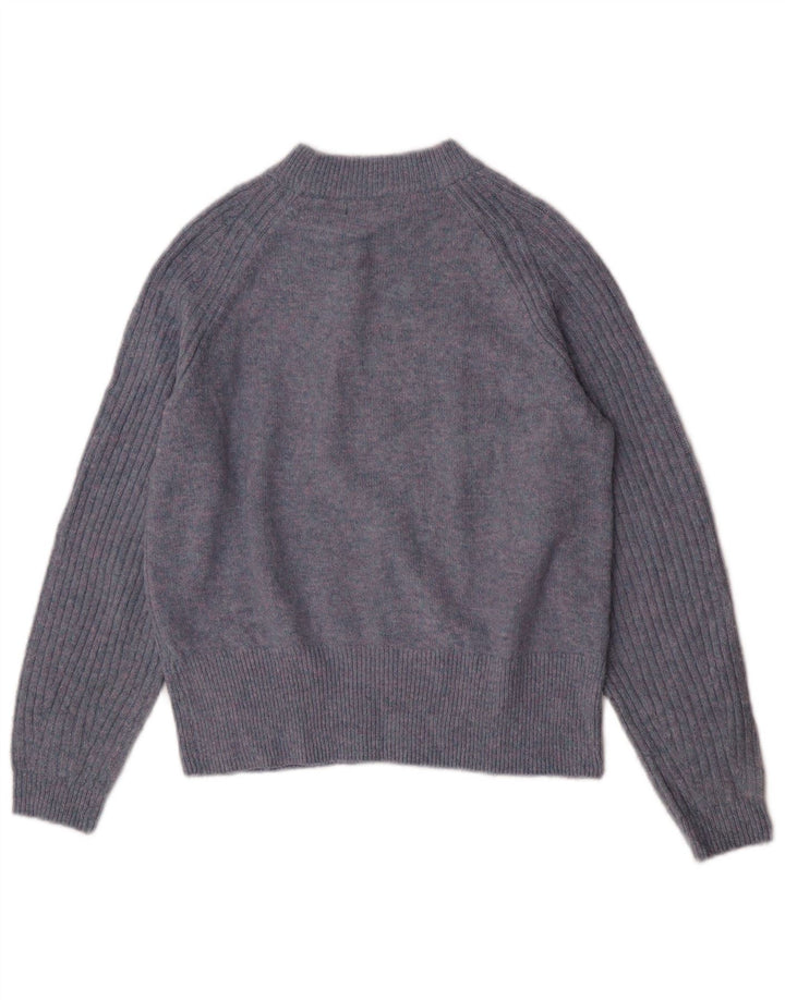 Maglione maglione oversize con scollo a barca da donna Marks & Spencer UK 10 piccolo blu