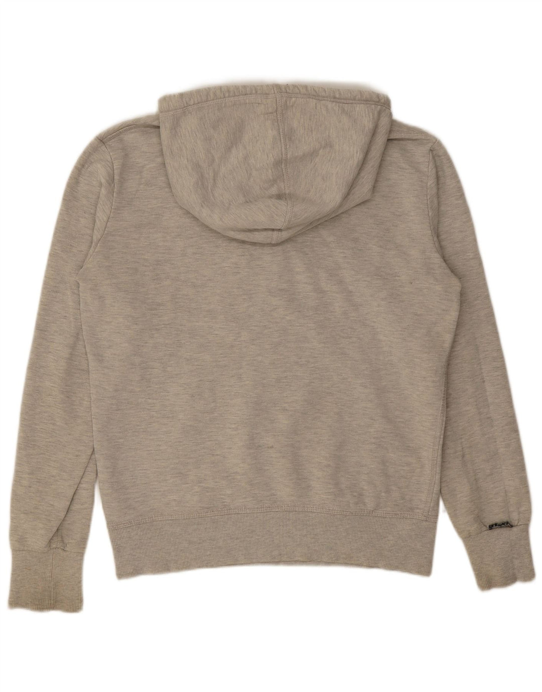 Maglione con cappuccio grafico da uomo Superdry in cotone grigio medio