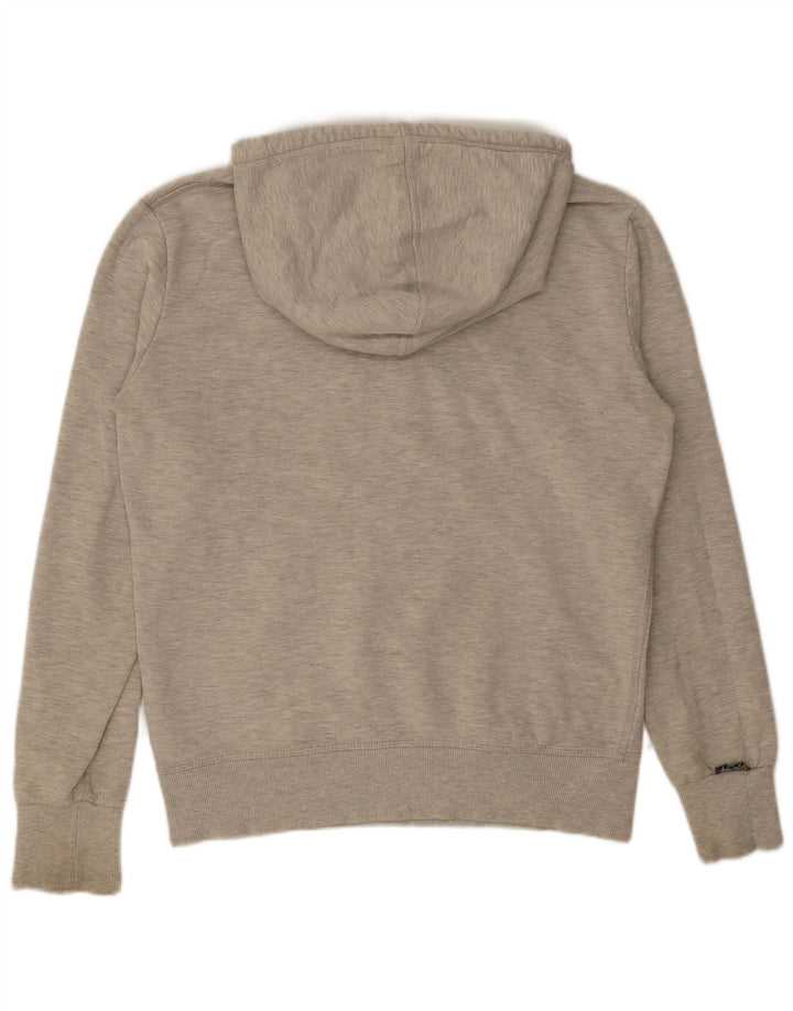 Maglione con cappuccio grafico da uomo Superdry in cotone grigio medio