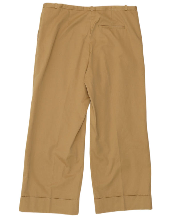 Pantaloni chino a vita alta da donna Massimo Dutti EU 44 XL W34 L28 Beige