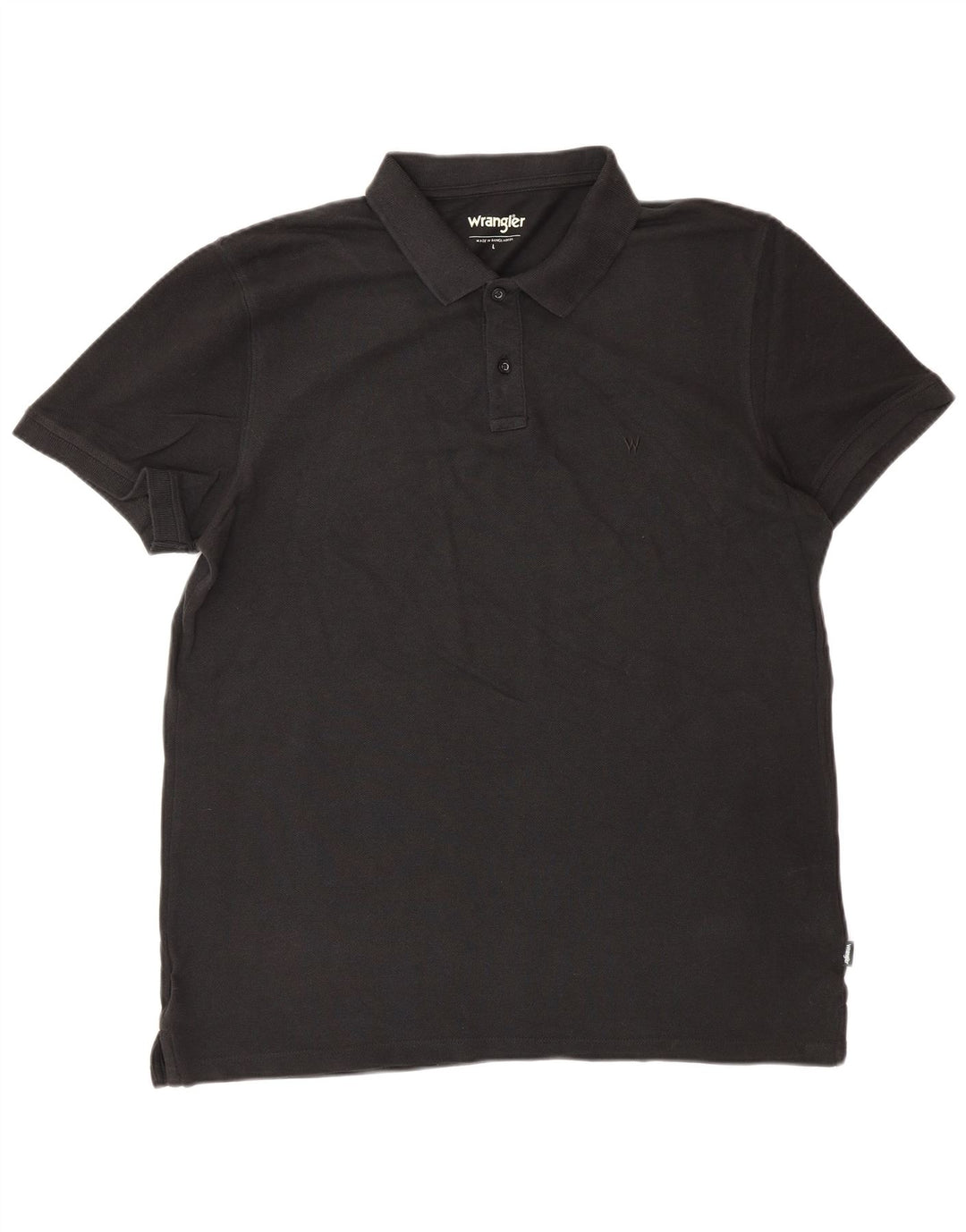 Polo da uomo WRANGLER grande in cotone nero