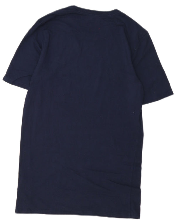 T-shirt Nike da uomo dal taglio atletico, piccola, in cotone blu navy