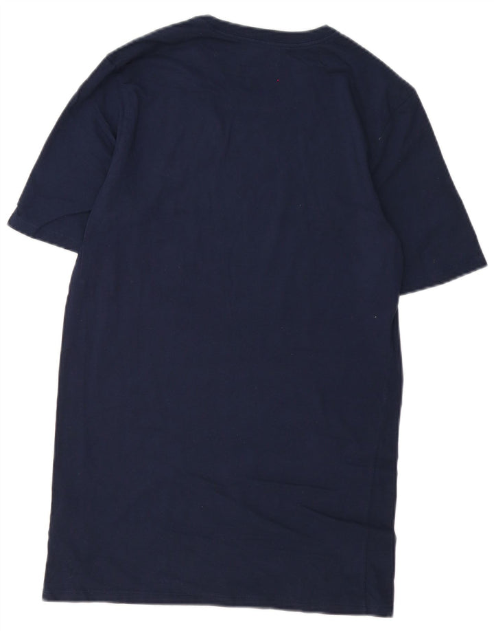 T-shirt Nike da uomo dal taglio atletico, piccola, in cotone blu navy