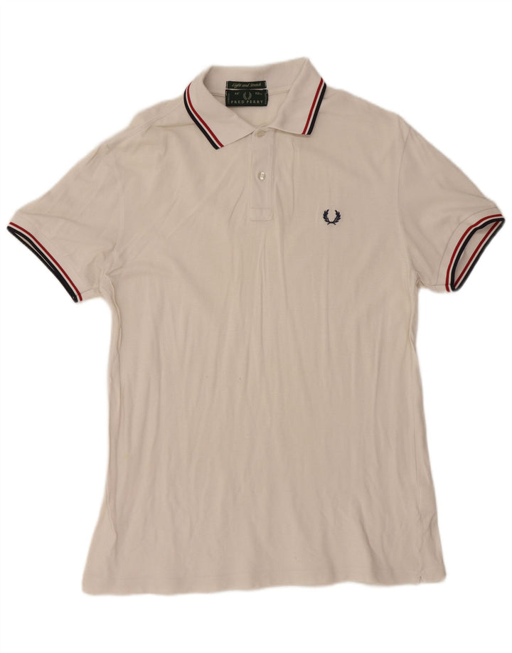 Polo da uomo FRED PERRY in cotone bianco medio
