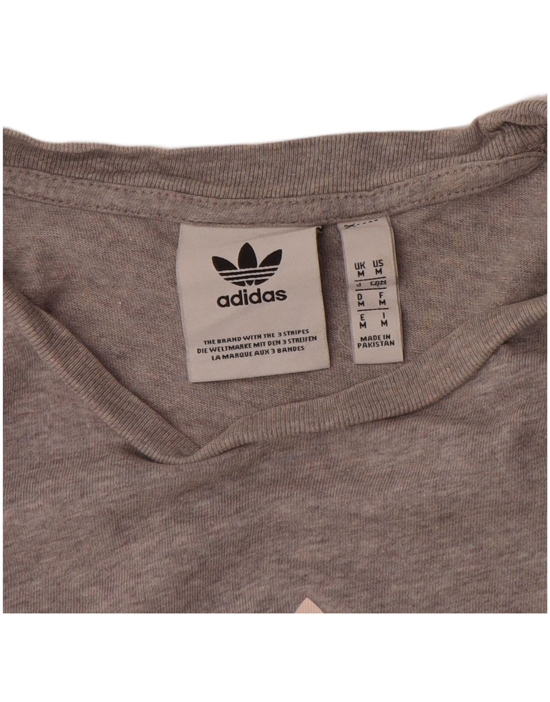 T-shirt grafica da uomo ADIDAS Top in cotone grigio medio