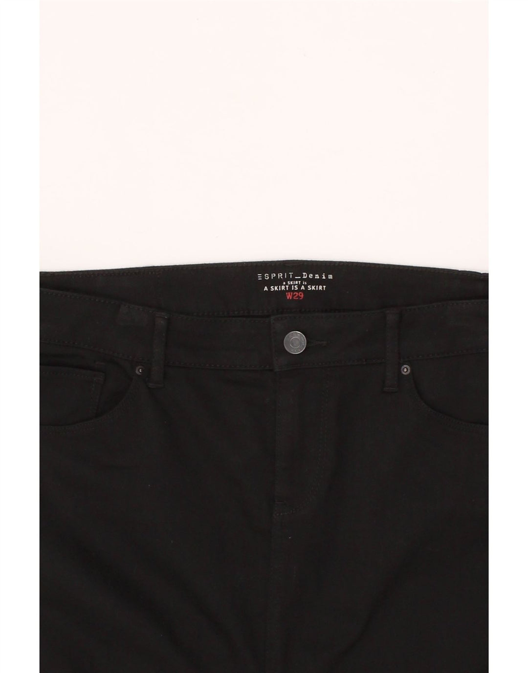 ESPRIT Womens Denim Skirt W29 Medium Black Vintage Esprit and Second-Hand Esprit from Messina Hembry 