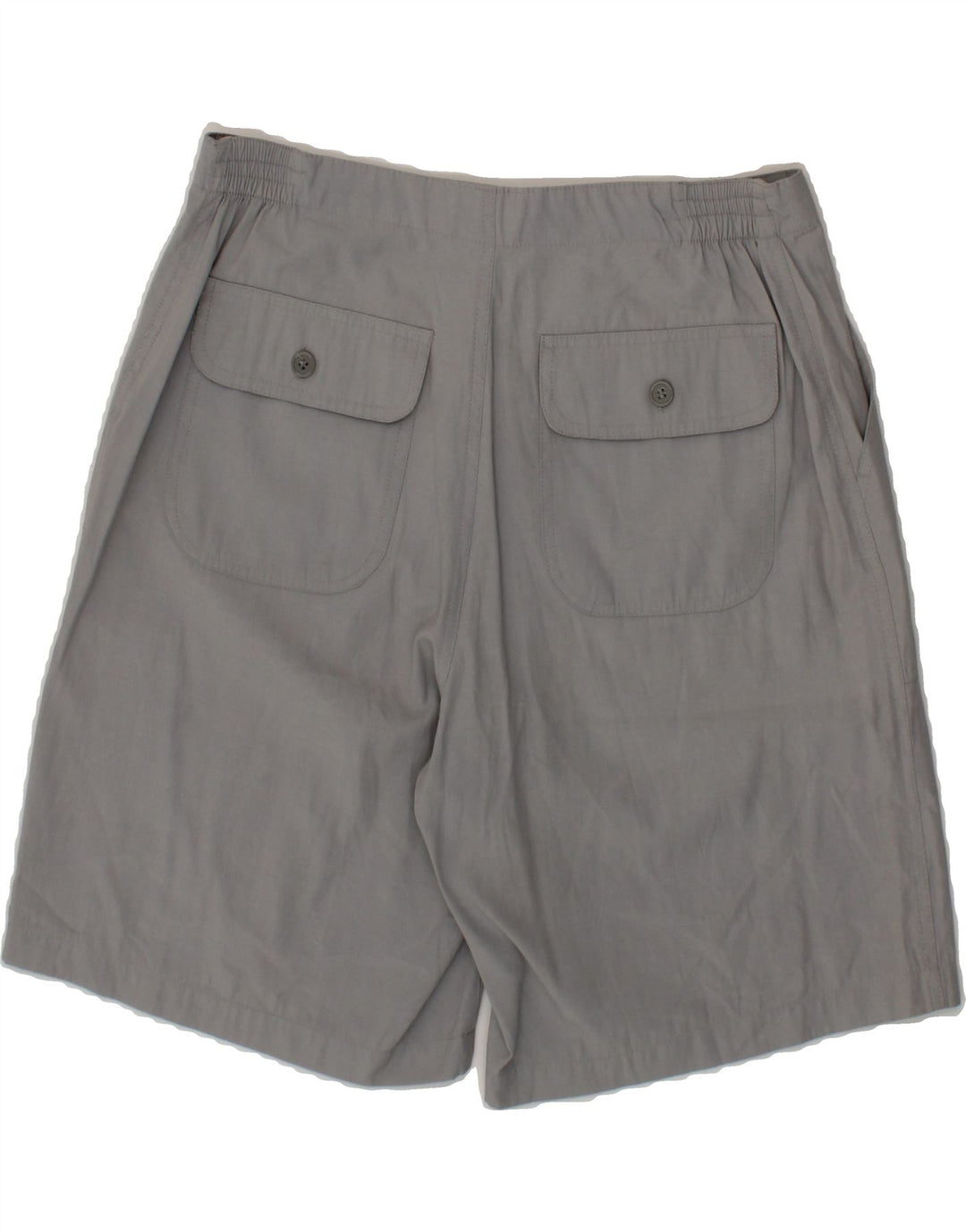 VINTAGE Mens Chino Shorts Large W34 Grey Polyester Vintage Vintage and Second-Hand Vintage from Messina Hembry 