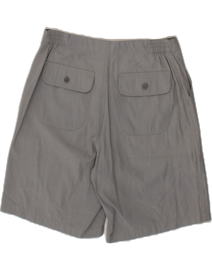 VINTAGE Mens Chino Shorts Large W34 Grey Polyester Vintage Vintage and Second-Hand Vintage from Messina Hembry 