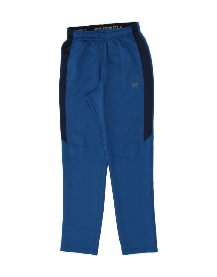RUSSELL ATHLETIC Mens Tracksuit Trousers Joggers Small Blue Colourblock Vintage Russell Athletic and Second-Hand Russell Athletic from Messina Hembry 