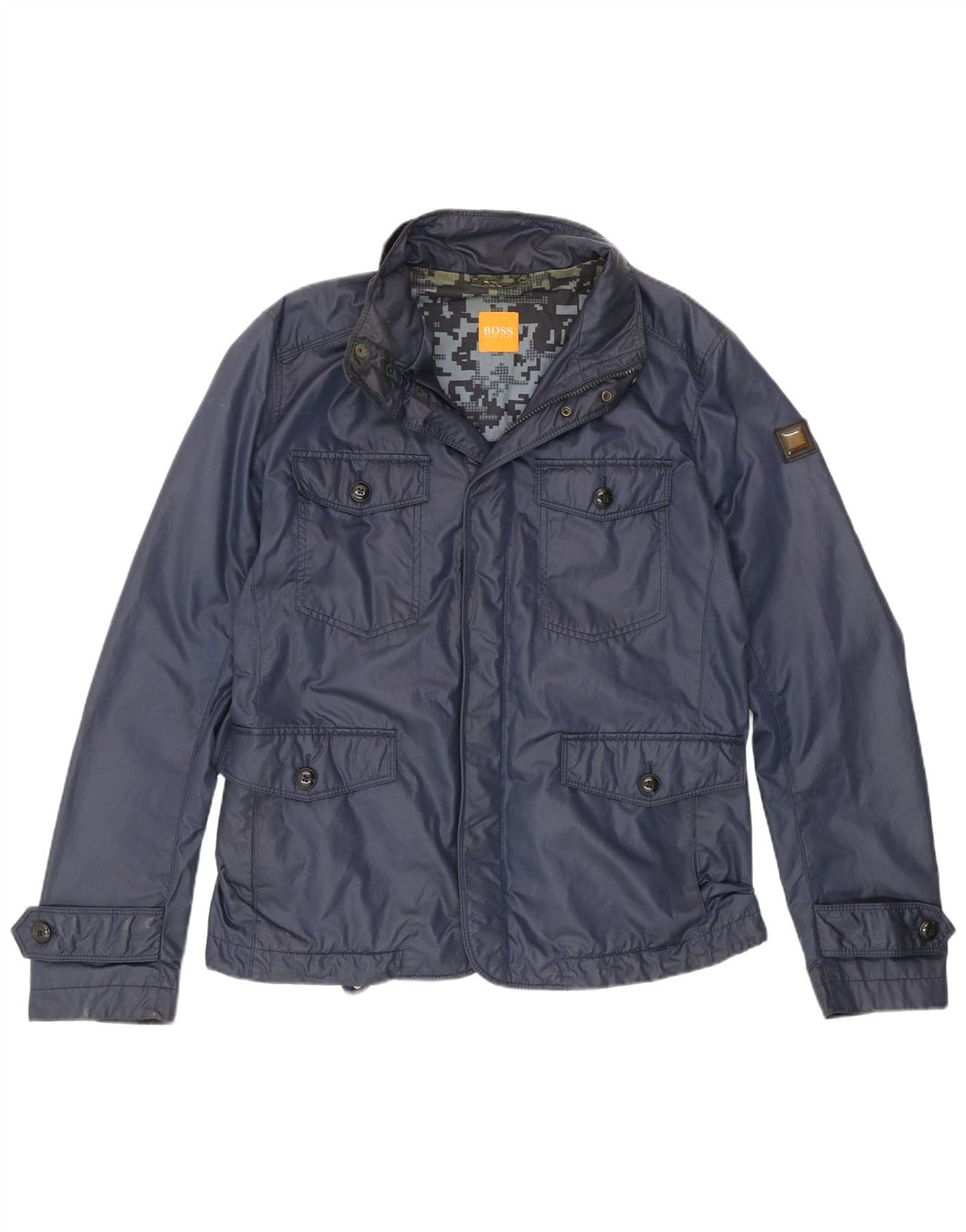 Giacca utility da uomo Hugo Boss EU 50 Large Blu Navy in cotone