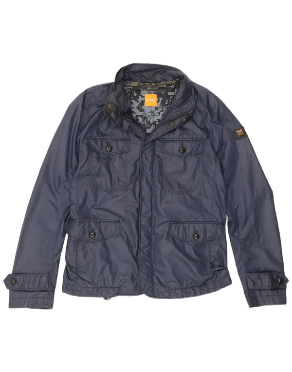 Giacca utility da uomo Hugo Boss EU 50 Large Blu Navy in cotone