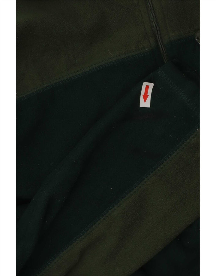 Mountain Warehouse Maglione in pile da uomo con collo e zip piccolo color block verde