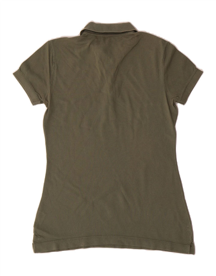 BENETTON Womens Polo Shirt UK 12 Medium Khaki Cotton Vintage Benetton and Second-Hand Benetton from Messina Hembry 