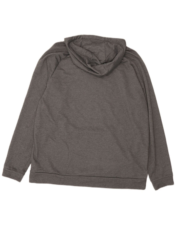 Felpa con cappuccio grafica Nike Dri Fit da uomo XL in poliestere grigio