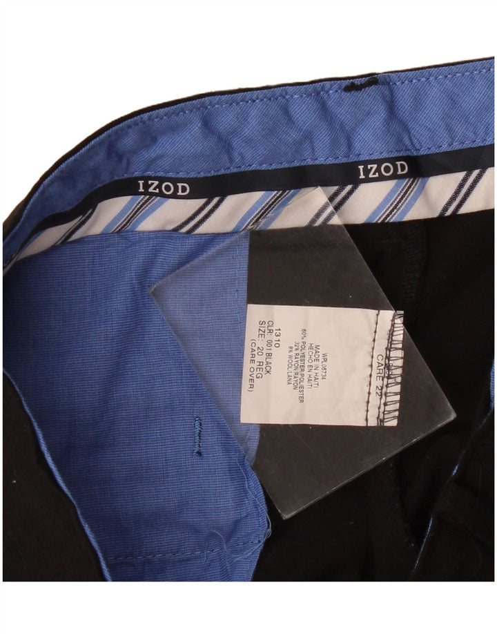 Pantaloni chino dritti da ragazzo Izod 15-16 anni W30 L30 poliestere nero