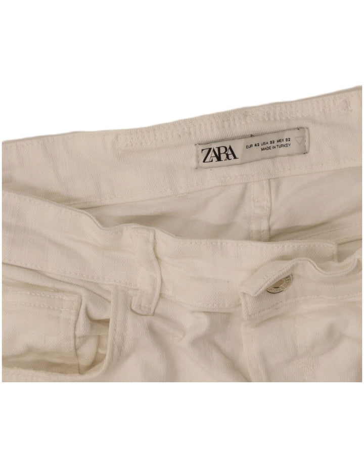 ZARA Mens Distressed Skinny Jeans EU 42 Large W32 L30 White