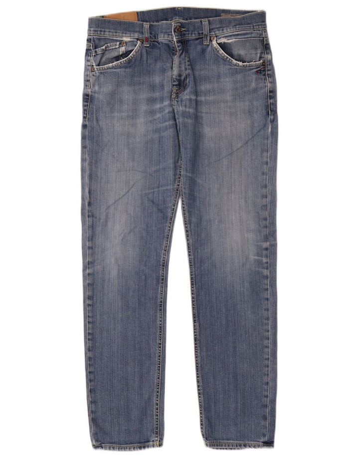 Jeans dritti da uomo Dondup W34 L31 in cotone blu