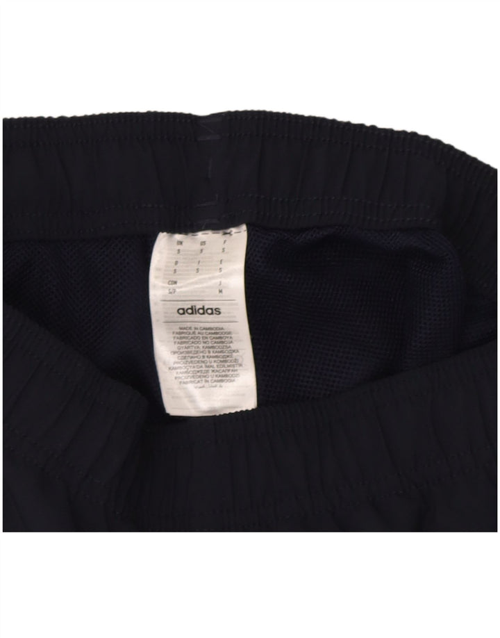Pantaloncini sportivi da uomo Adidas piccoli in poliestere blu navy
