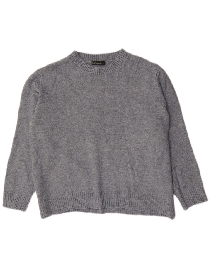Maglione maglione girocollo oversize da donna Marks & Spencer UK 14 Blu medio