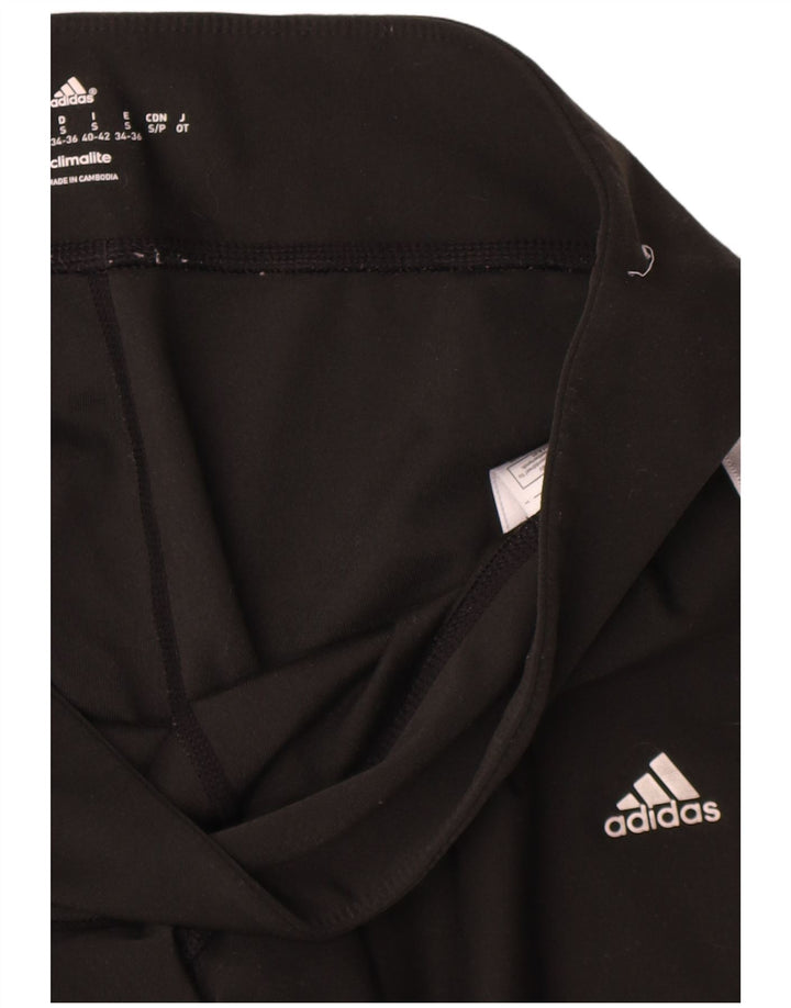 Leggings corti da donna Adidas UK 8 piccoli poliestere nero